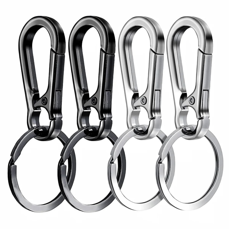 Carabiner Keychain Clip Metal Key Holder Ring Set 4 Pcs 4