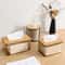 Transparent Tissue Box Holder With Wooden Lid Modern Napkin Storage Organizer 9