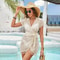 White Lace Beach Cover Up Dress Long Swimwear Bikini Tunic 2
