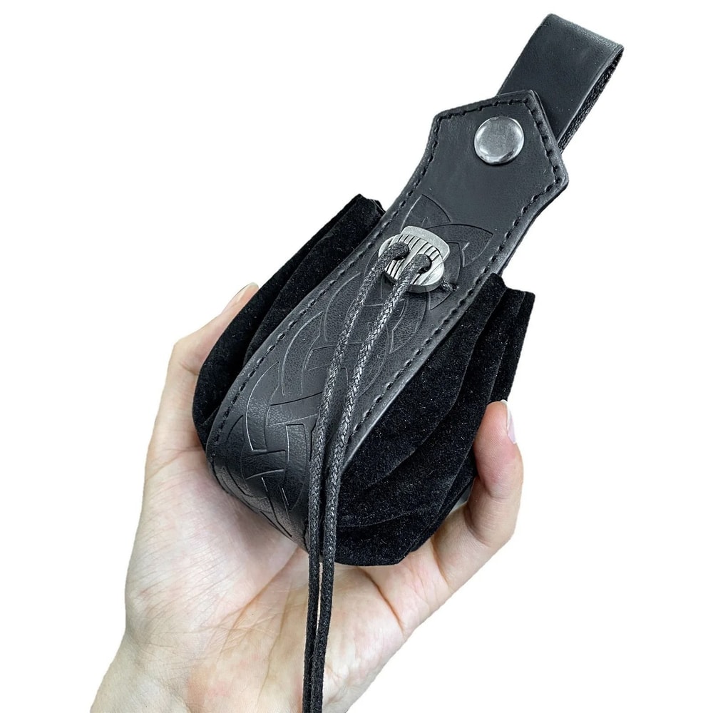 Viking Style Leather Belt Pouch Medieval Coin Bag Retro Waist Organizer 3