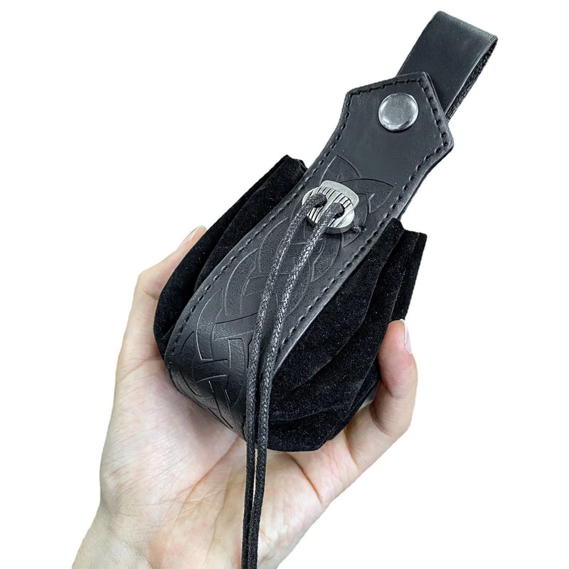Viking Style Leather Belt Pouch Medieval Coin Bag Retro Waist Organizer 3
