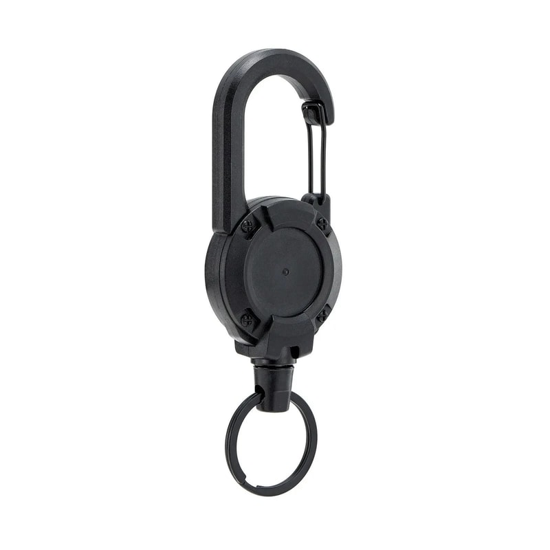 Heavy Duty Retractable Keychain With Steel Wire Reel And Carabiner Clip 1