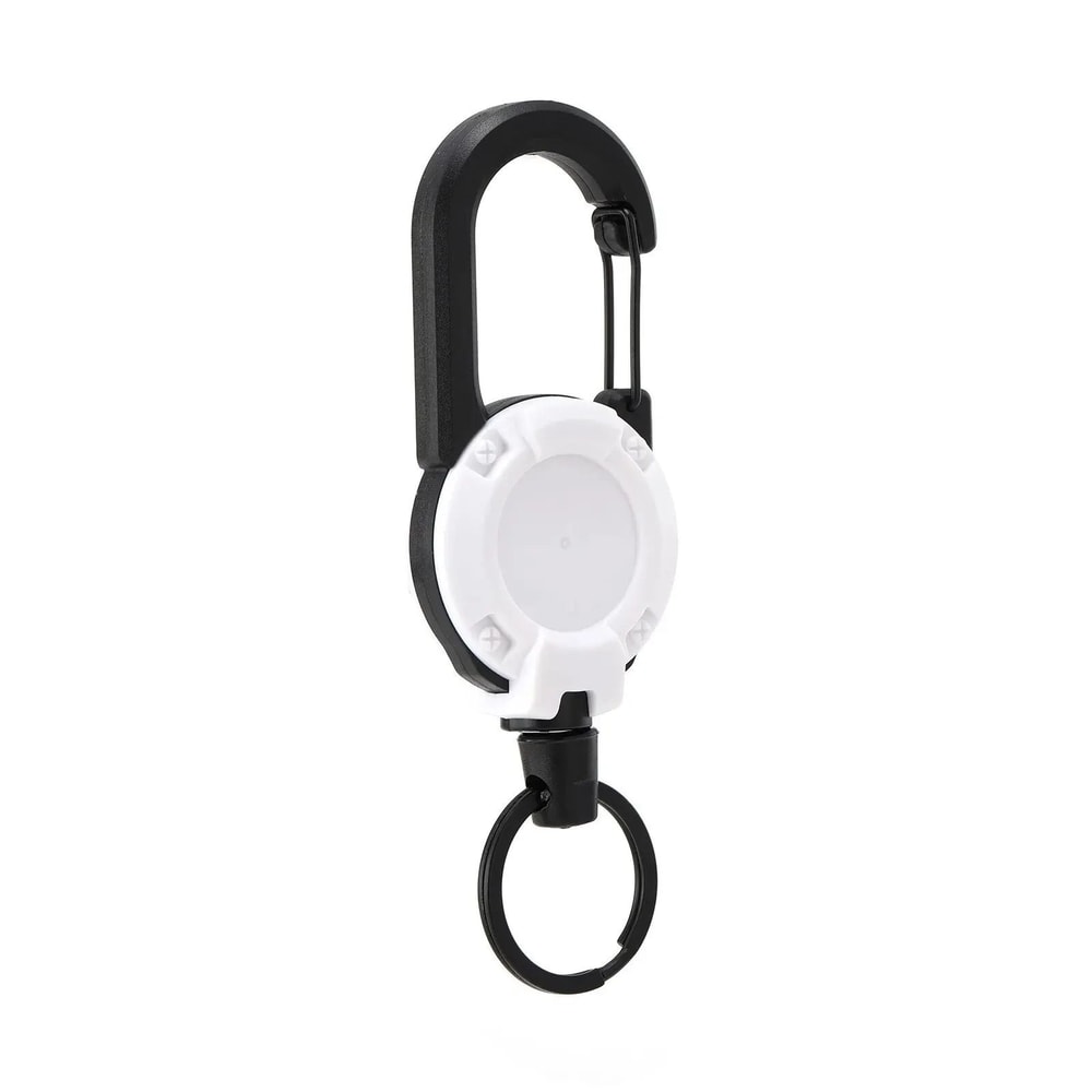 Heavy Duty Retractable Keychain With Steel Wire Reel And Carabiner Clip 2