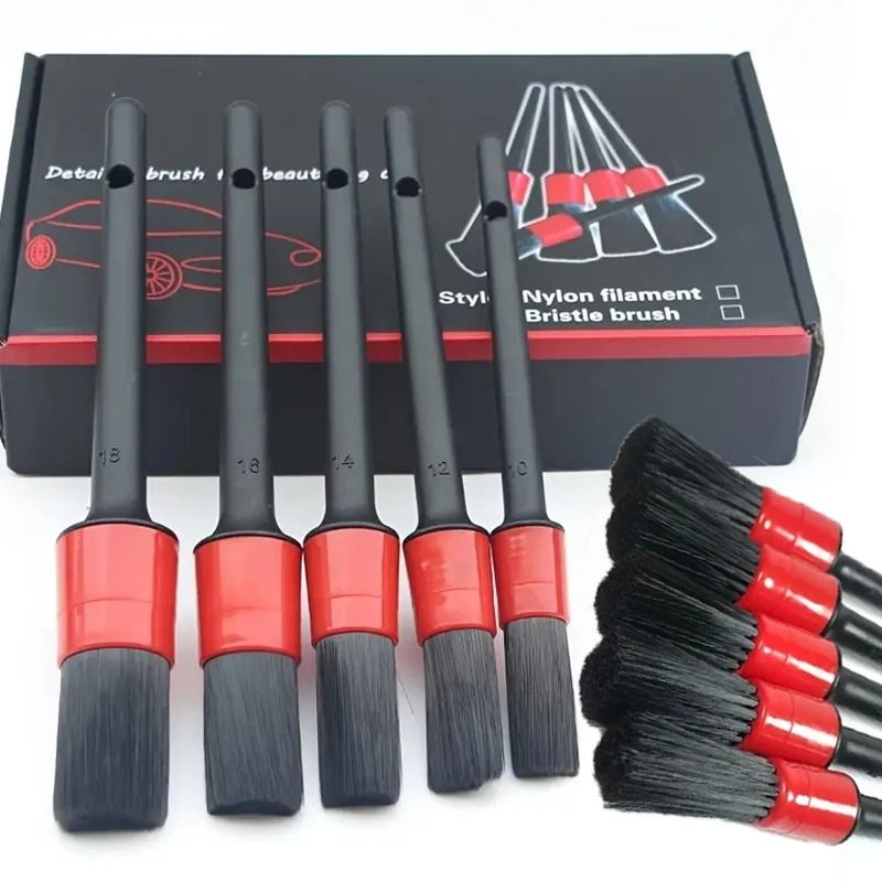 Car Detailing Brush Set Soft Interior Cleaning Brushes For Dashboard Wheels And Vents 0
