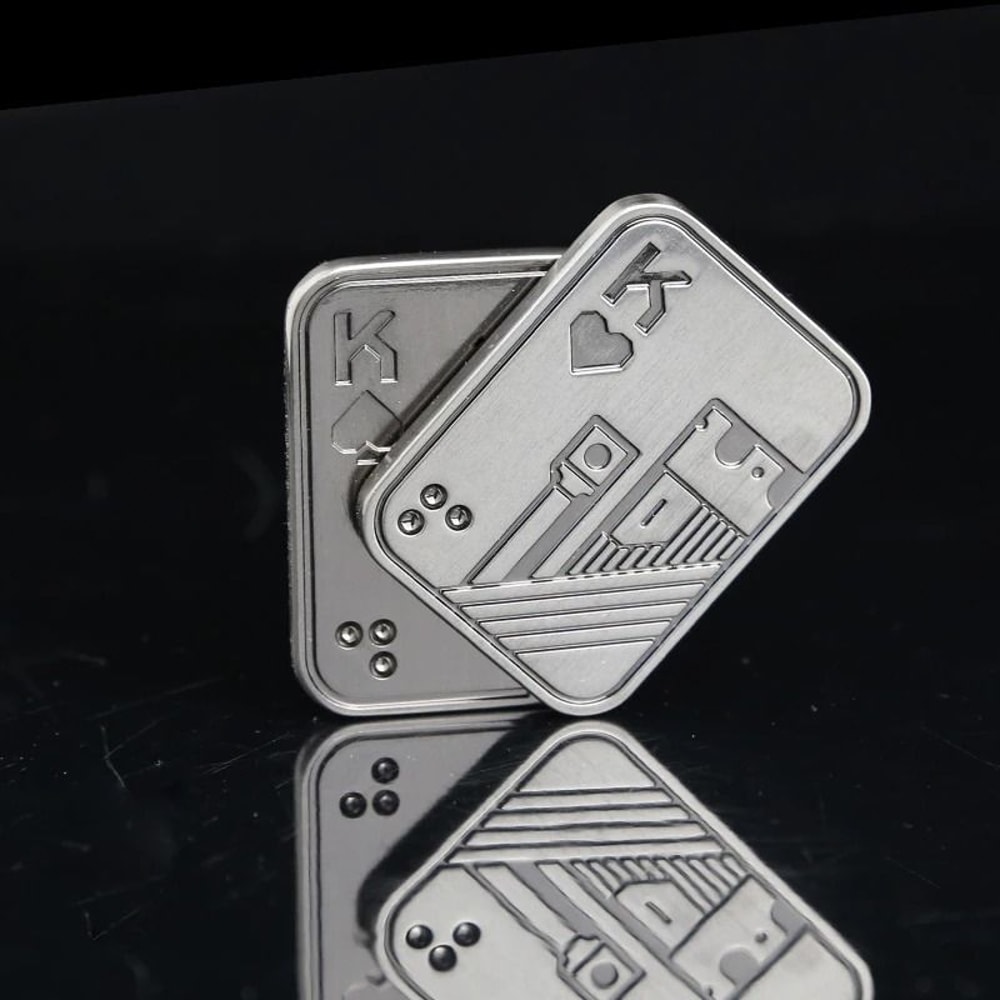 Metal Skull Fidget Slider Magnetic Stress Relief Toy EDC Spinner 1