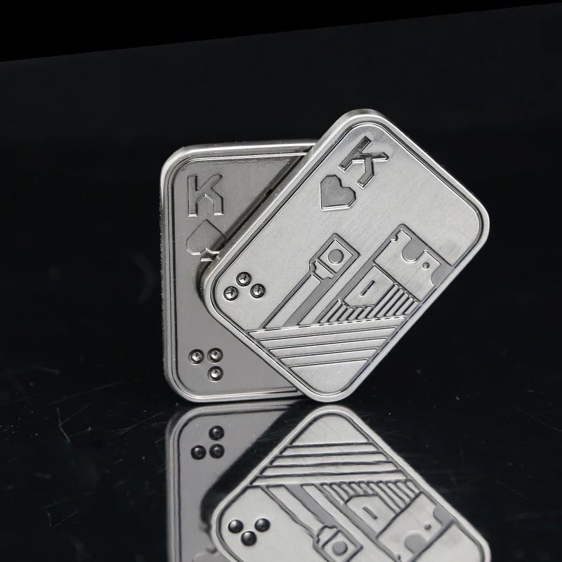 Metal Skull Fidget Slider Magnetic Stress Relief Toy EDC Spinner 1