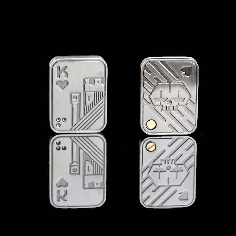 Metal Skull Fidget Slider Magnetic Stress Relief Toy EDC Spinner 7