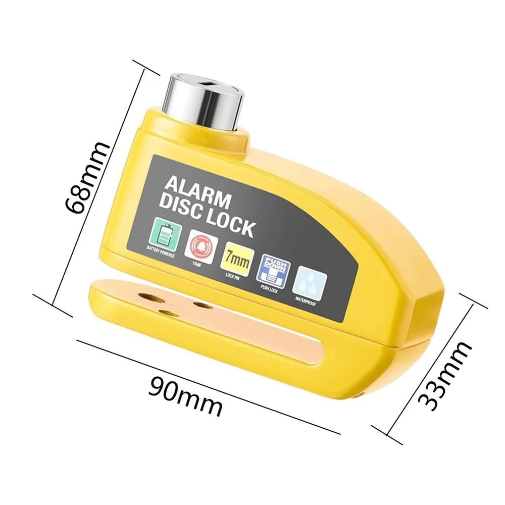 Motorcycle Disc Brake Lock With Alarm Waterproof Anti Theft Security Lock 5