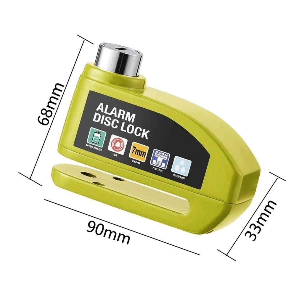 Motorcycle Disc Brake Lock With Alarm Waterproof Anti Theft Security Lock 3