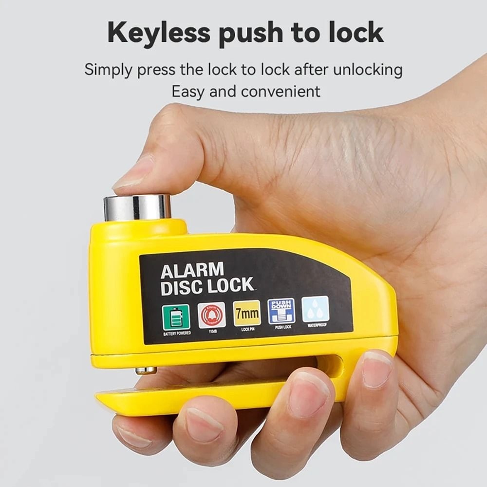 Motorcycle Disc Brake Lock With Alarm Waterproof Anti Theft Security Lock 9