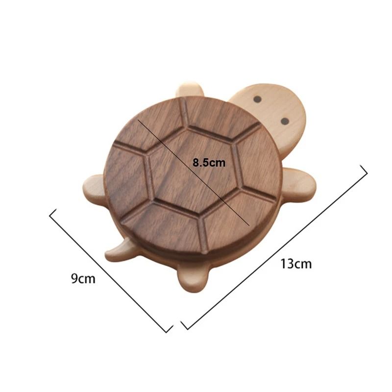 Black Walnut Wooden Tea Coaster Heat Resistant Turtle Trivet Mat 1