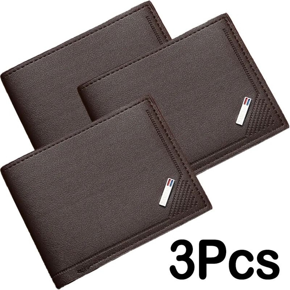 Mens Leather Wallet Compact Bifold With Coin Pocket And Card Slots 5