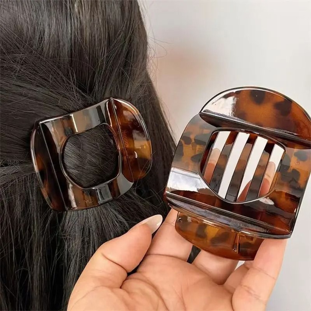 Korean Hair Claw Clip Acetic Acid Leopard Large Fashion Hair Clip 8