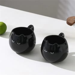 cat ceramic mug cute coffee cup 380ml cat shaped cup