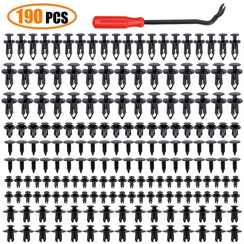 Car Retainer Clips Kit 190 Pcs Auto Trim Panel Bumper Fasteners Set 1