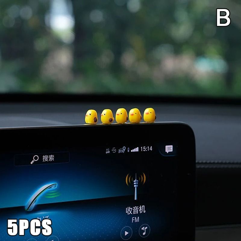 Mini Duck Car Decoration Set Cute Dashboard Ornaments Car Interior Accessories 1