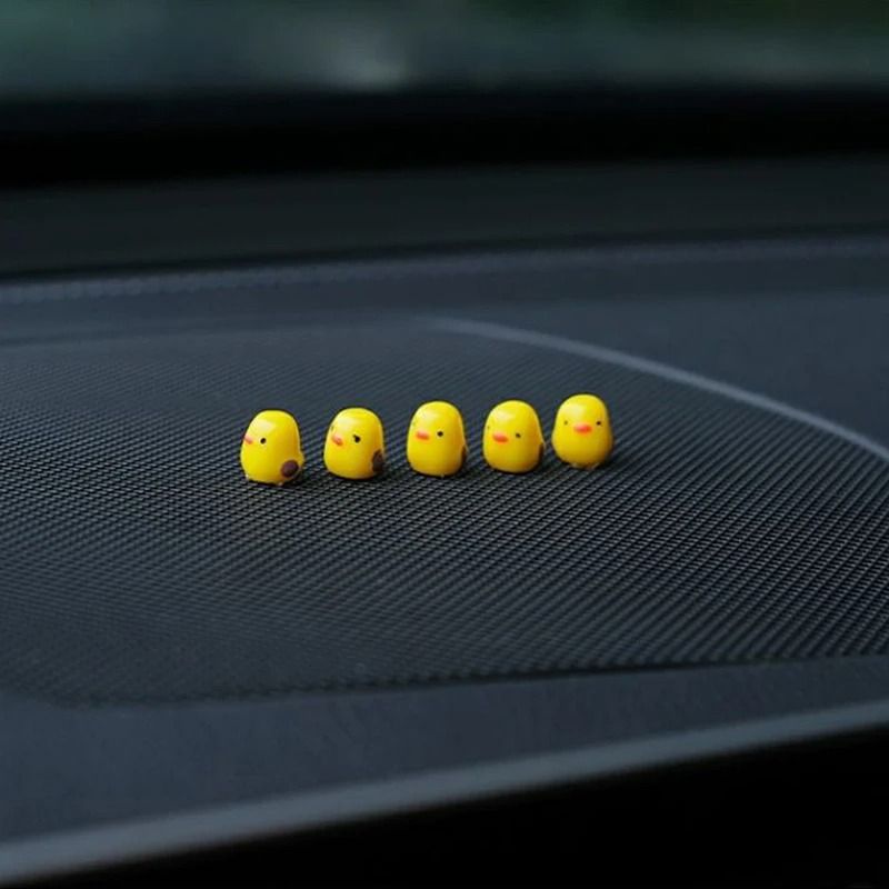 Mini Duck Car Decoration Set Cute Dashboard Ornaments Car Interior Accessories 3