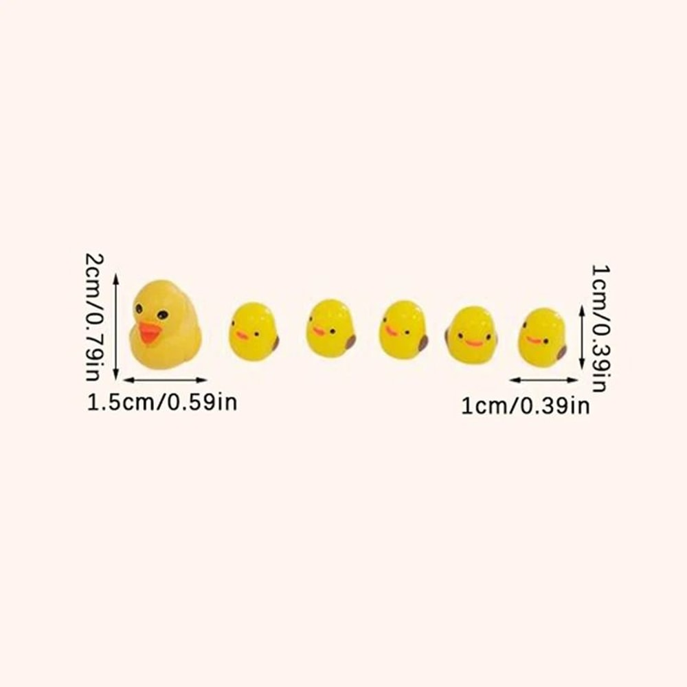 Mini Duck Car Decoration Set Cute Dashboard Ornaments Car Interior Accessories 5