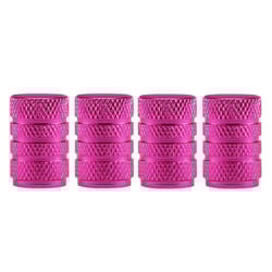 aluminum tire valve caps knurled car wheel schrader valve caps set of 4