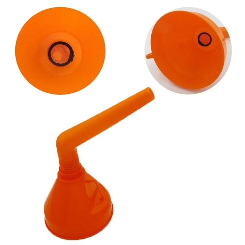 Fuel Funnel With Filter Long Neck Oil Funnel For Car And Motorcycle 0
