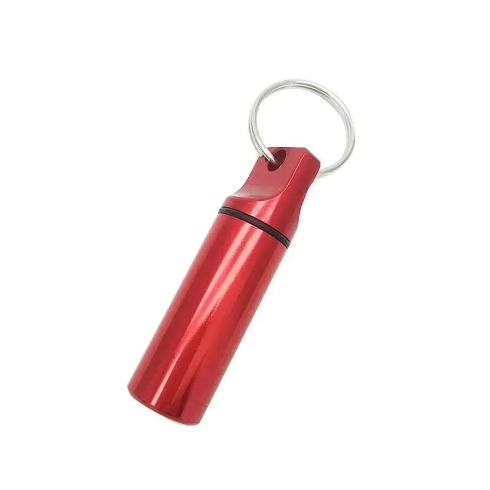 Waterproof Pill Box Aluminum Keychain Portable Mini Vitamin Storage Case 6