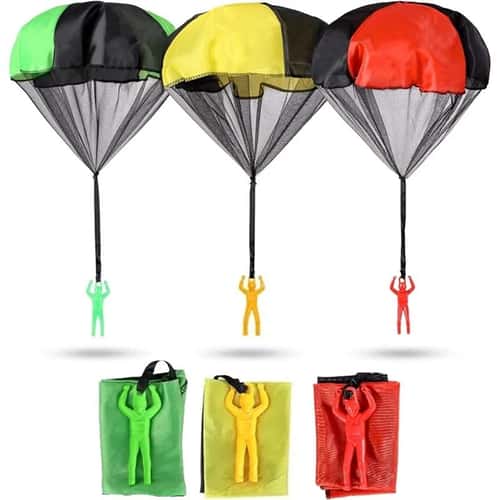 Kids Parachute Toy Tangle Free Outdoor Flying Throwing Parachute Toy