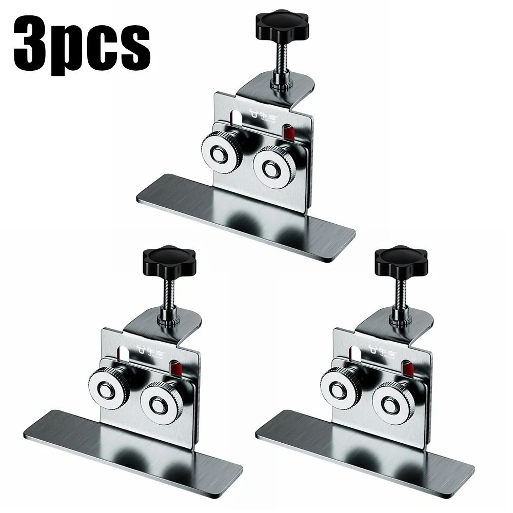 Stainless Steel Cabinet Door Installation Tool Adjustable Cabinet Mounting Jig Bracket 3