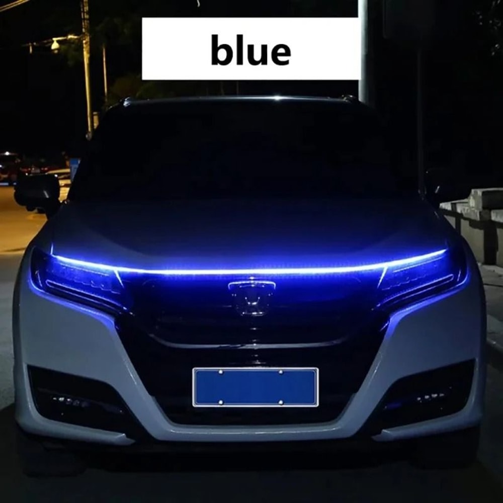 150cm LED Daytime Running Light Car Hood Light Strip DRL Ambient Engine Hood LED 3
