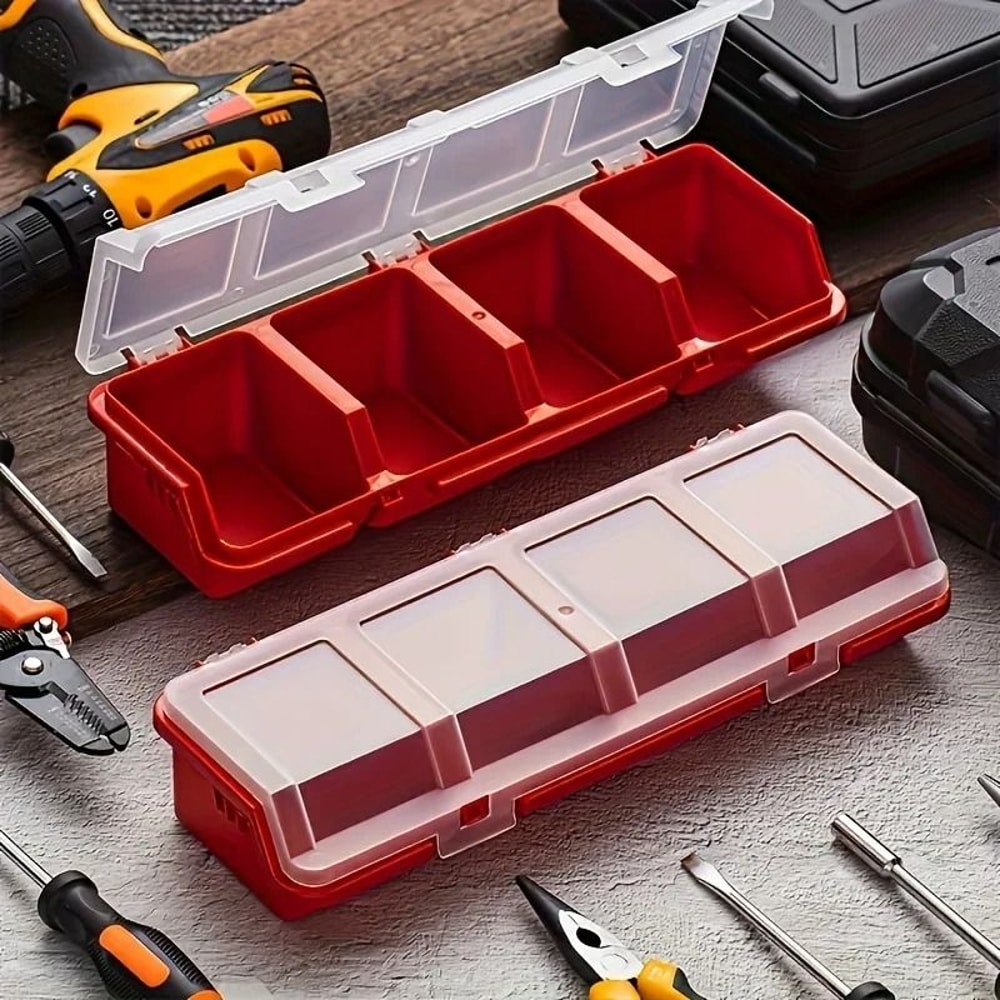 Multi Compartment Organizer Box For Screws Small Parts Hardware And Jewelry Storage Case 6