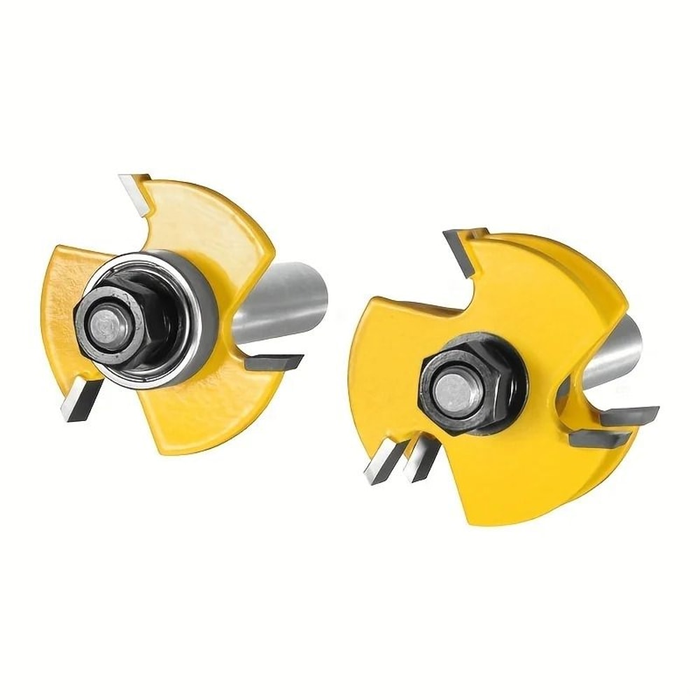 Tongue And Groove Router Bit Set 8mm Shank Woodworking Joint Assembly Cutter 5