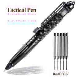 portable tactical pen self defense aluminum edc survival tool with glass breaker
