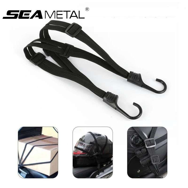 Motorcycle Helmet Strap Elastic Cargo Rope Adjustable Motorcycle Bungee Cord 0