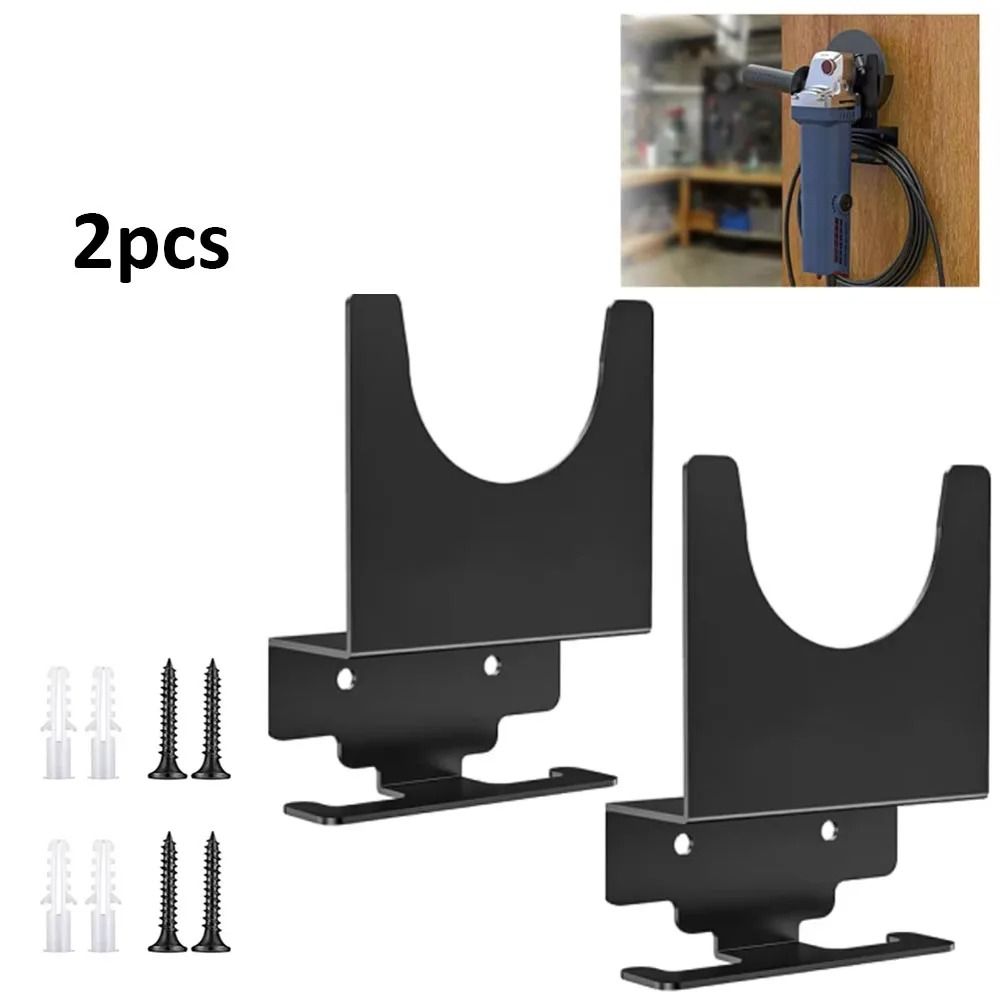 Angle Grinder Holder Wall Mount Metal Tool Rack Power Tool Organizer With Cord Hanger 3