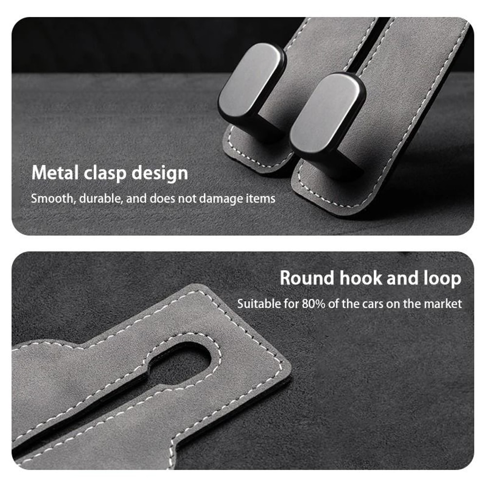 Car Headrest Hook Premium Rear Seat Hanger Dual Car Organizer Hook Heavy Duty 11
