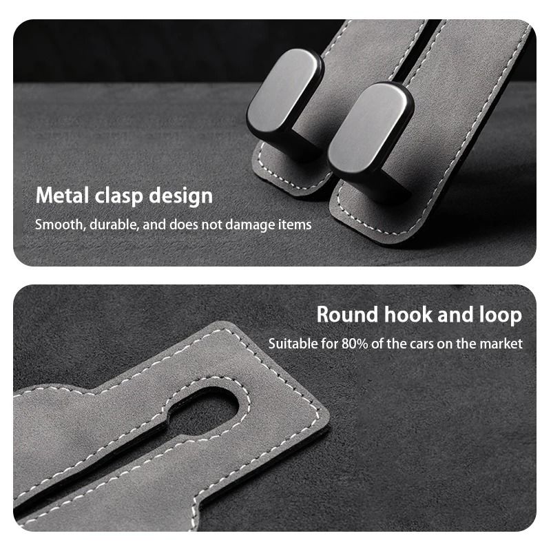 Car Headrest Hook Premium Rear Seat Hanger Dual Car Organizer Hook Heavy Duty 11