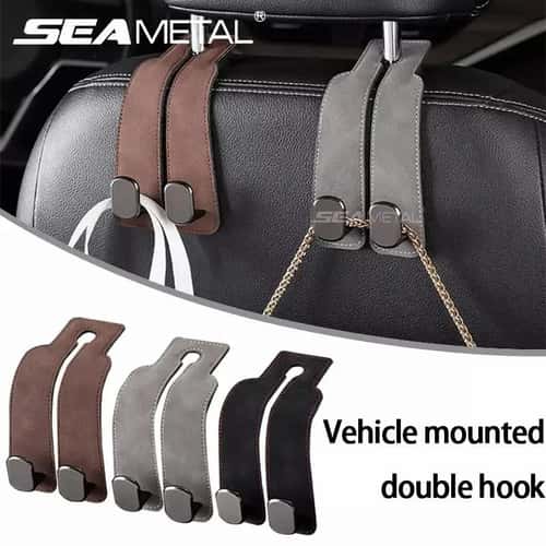 Car Headrest Hook Premium Rear Seat Hanger Dual Car Organizer Hook Heavy Duty