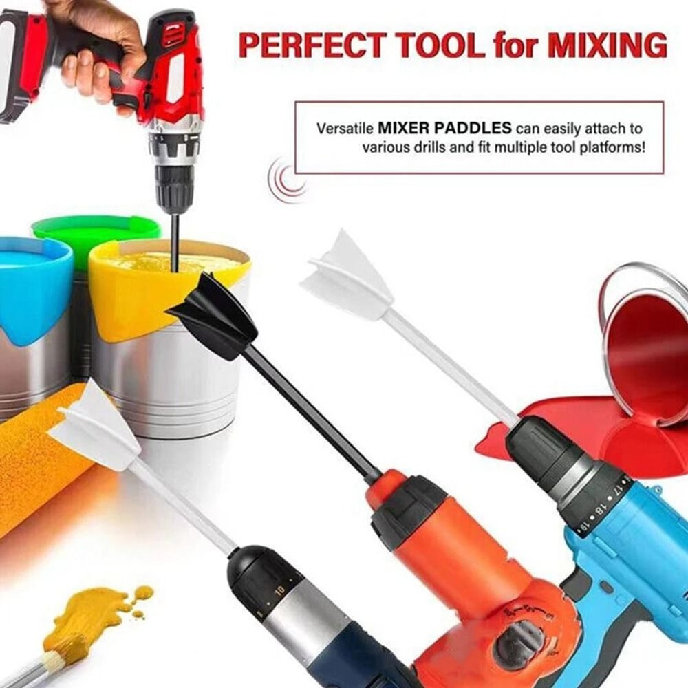 Paint Mixer Drill Attachment Epoxy Resin Mixer Paddle Stirrer Tool For Drill 8