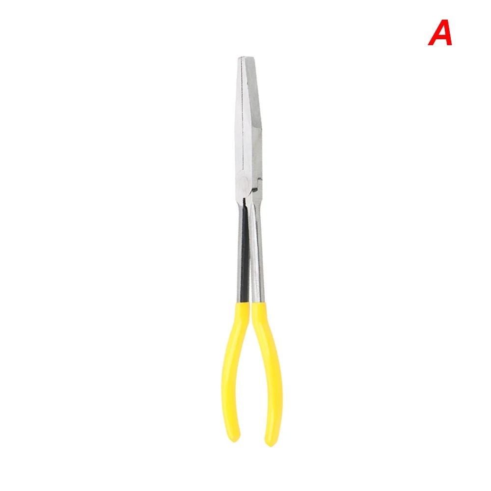 Long Nose Pliers Set Straight And Bent Tip Needle Nose Mechanic Pliers Tool 1