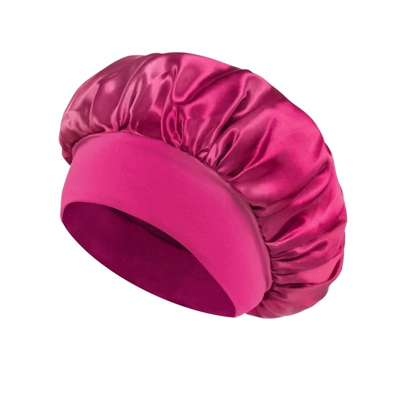 Silk Satin Hair Bonnet For Sleeping Wide Band Protective Sleep Cap For Women 6