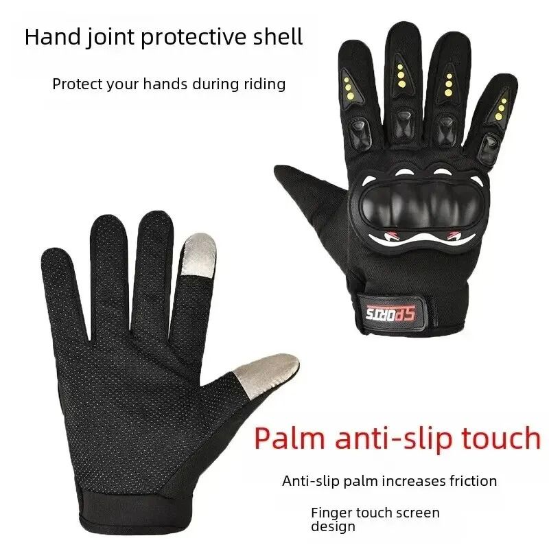 Full Finger Touch Screen Motorcycle Gloves Protective Riding Gear For Men 5
