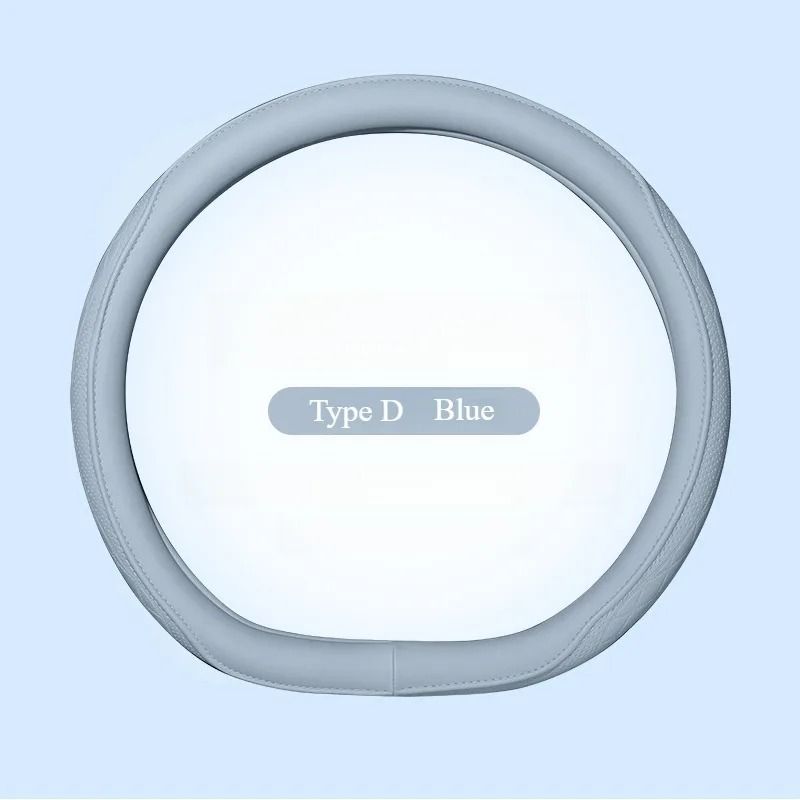 Napa Leather Steering Wheel Cover Non Slip Breathable Universal Fit 8