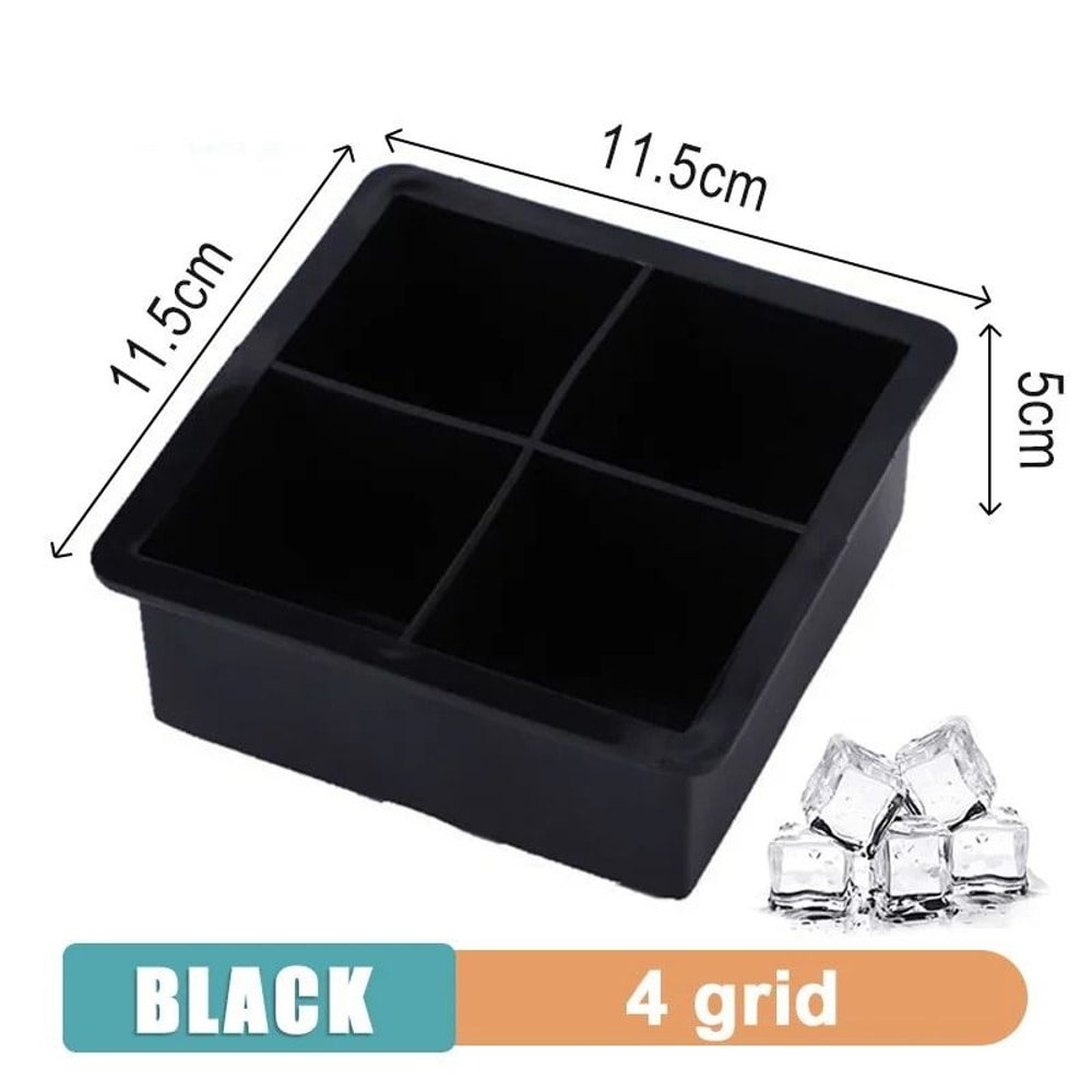 Large Silicone Ice Cube Tray Giant Square Ice Mold For Drinks 1