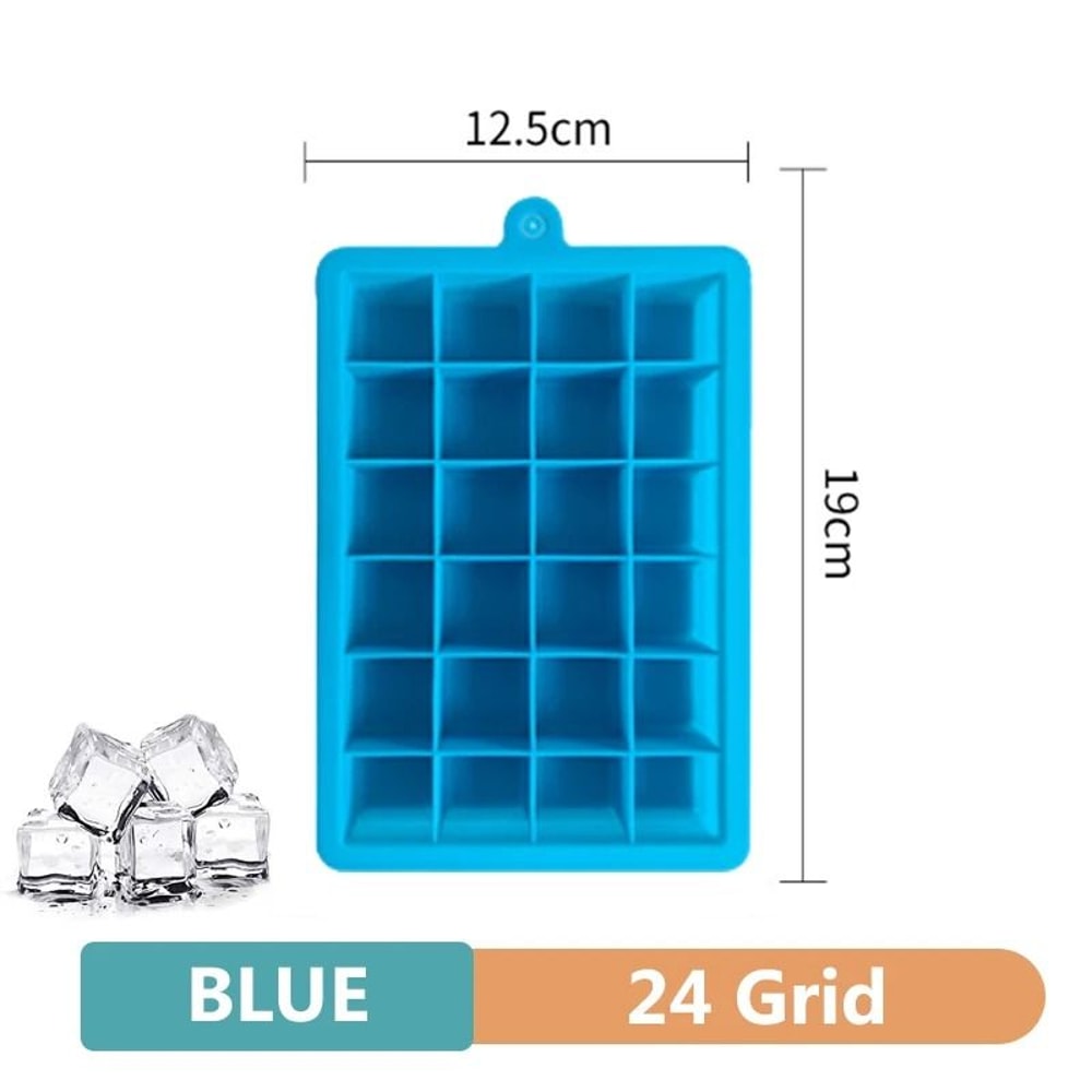 Large Silicone Ice Cube Tray Giant Square Ice Mold For Drinks 10