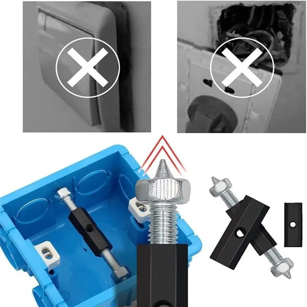 10 Pcs Wall Switch Repair Kit Adjustable Socket Cassette Support Rod Tool Set 3
