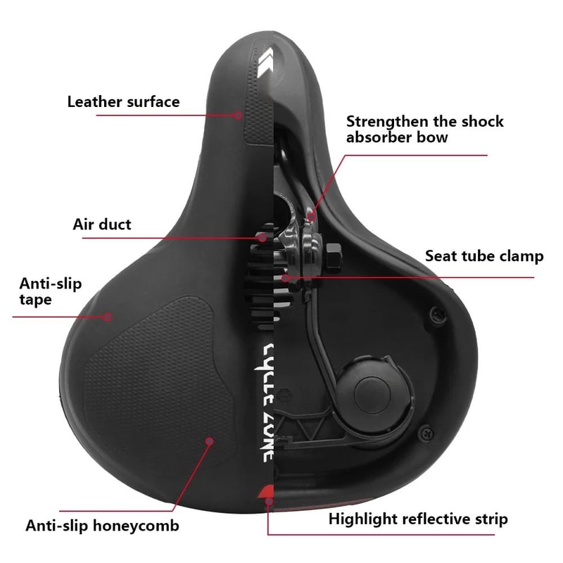 Comfortable Bicycle Saddle Shock Absorbing Breathable Bike Seat For MTB And Road Bikes 12