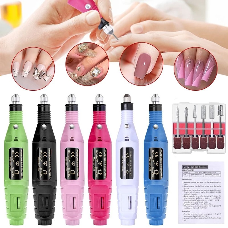 Electric Nail Drill Machine Professional Nail Sander For Gel Polish Removal And Manicure 0