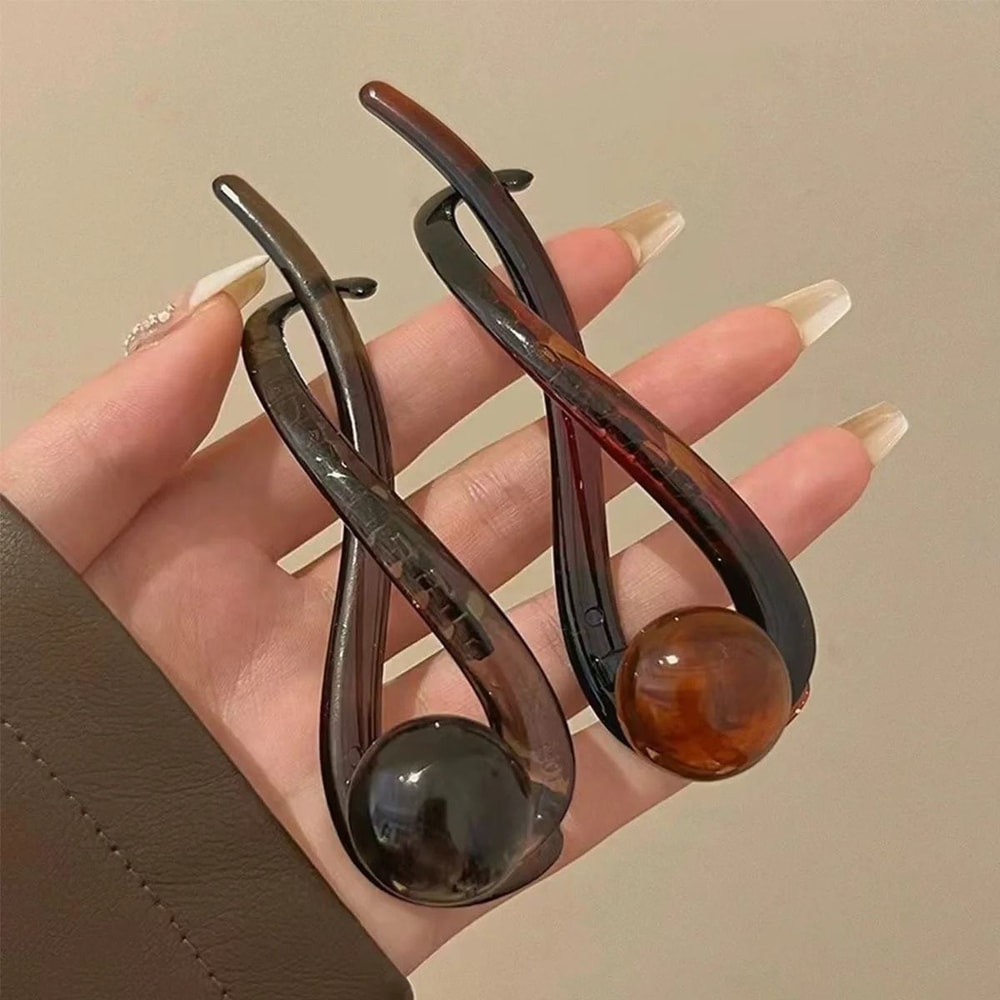 Elegant Pearl Twist Hair Clip Beaded Hair Clip Stylish Women Hair Accessory 9