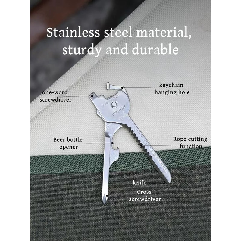 6 In 1 Multi Tool Keychain EDC Pocket Tool With Screwdriver Opener And Mini Pliers 4