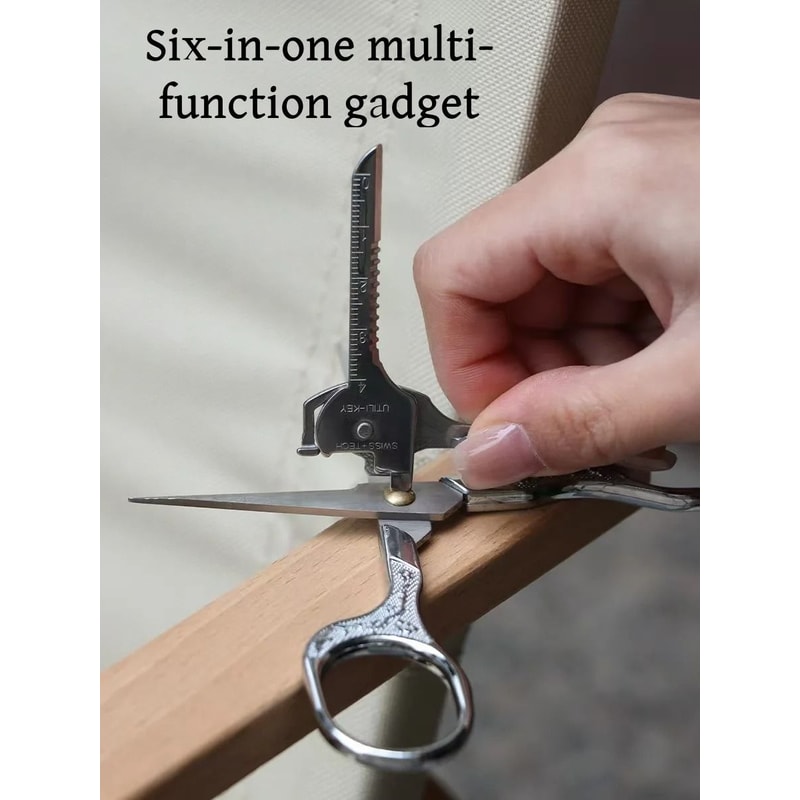 6 In 1 Multi Tool Keychain EDC Pocket Tool With Screwdriver Opener And Mini Pliers 6