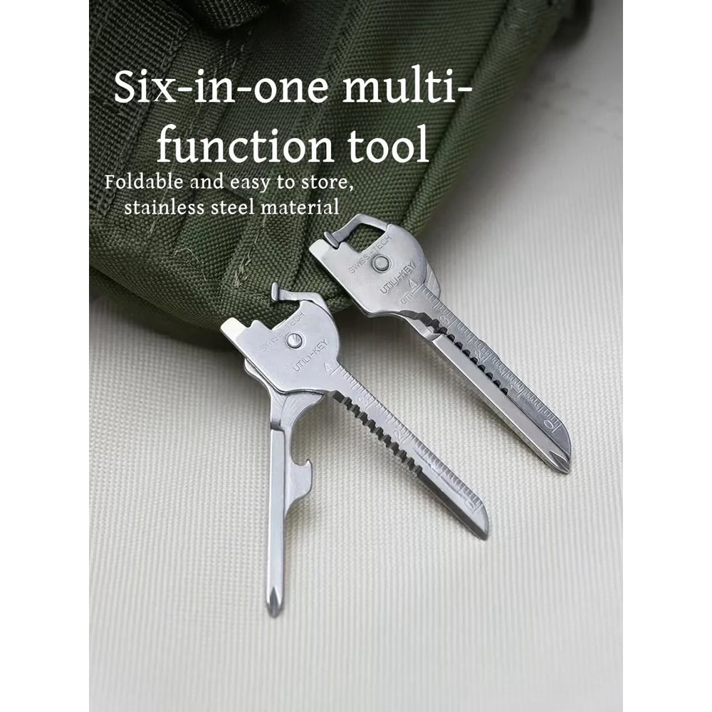6 In 1 Multi Tool Keychain EDC Pocket Tool With Screwdriver Opener And Mini Pliers 7